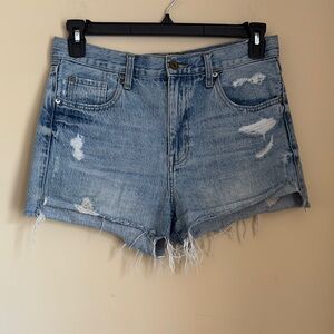 Pistola Blue Distressed Denim Shorts Size 28